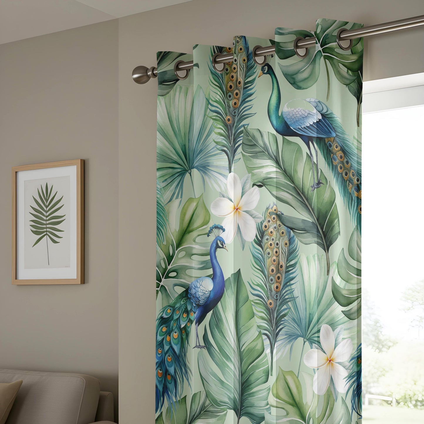 Onay Tropical Peacock Curtains – Exotic Jungle Bird Drapes