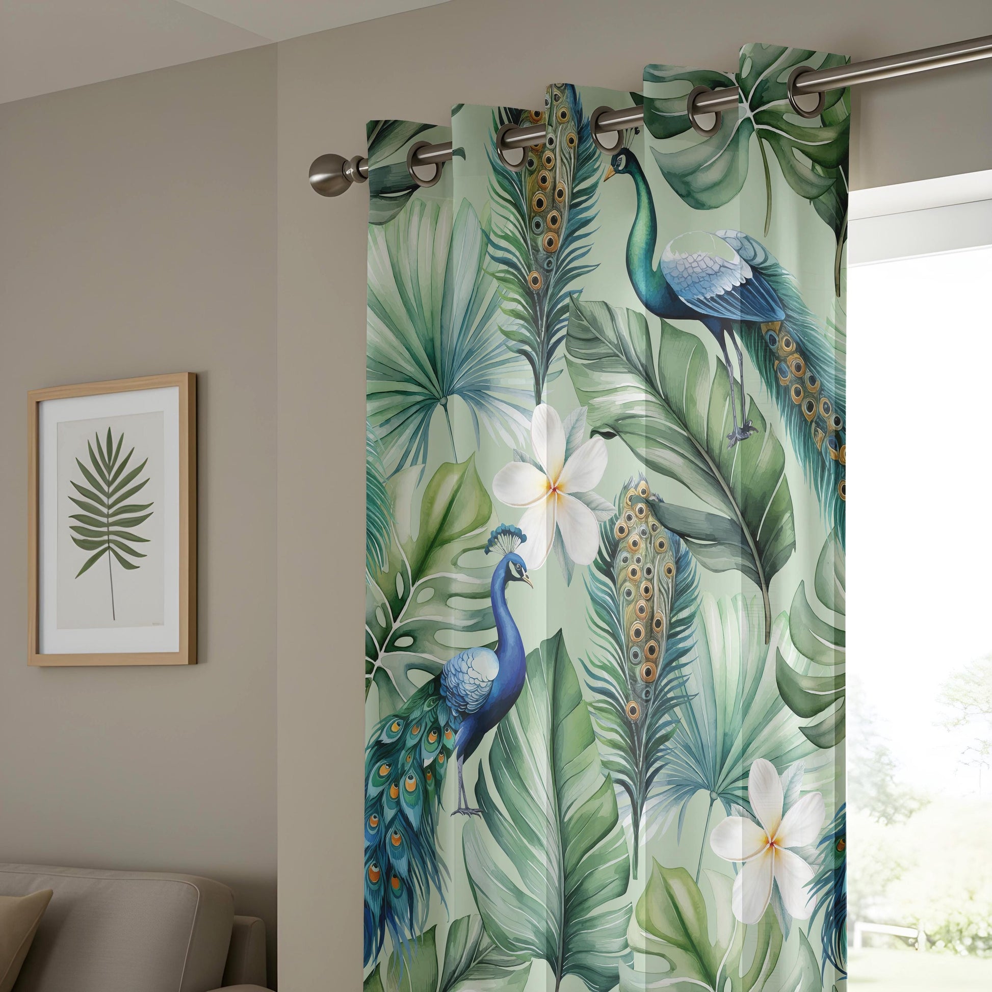 Onay Tropical Peacock Curtains – Exotic Jungle Bird Drapes
