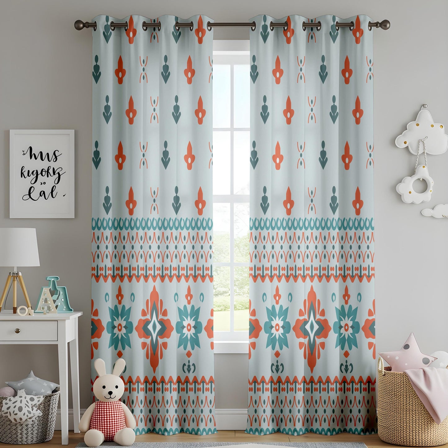Onay Nature Landscape and Boho Ethnic Blackout Curtains