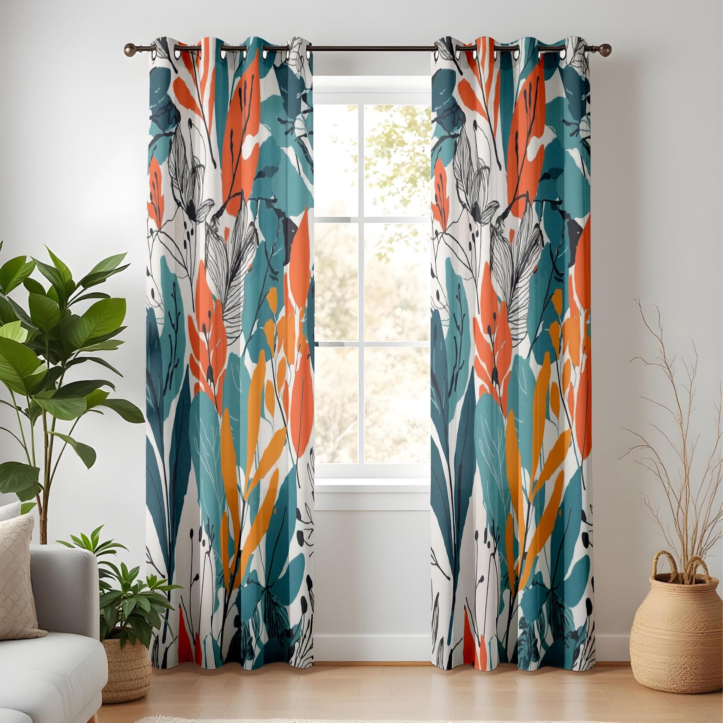 Onay Nature Inspired Artistic Blackout Curtains