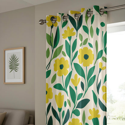 Onay Retro Floral Blackout Curtains