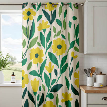Onay Retro Floral Blackout Curtains