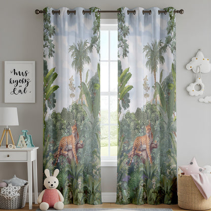 Onay Leopard Jungle Safari Living Room Curtains