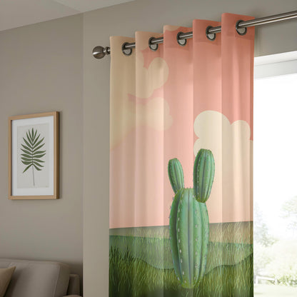Onay Desert Cactus and Forest Nature Blackout Curtains