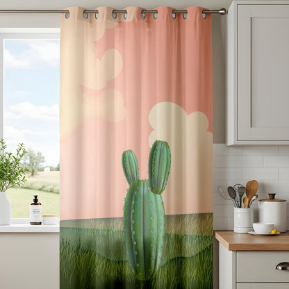 Onay Desert Cactus and Forest Nature Blackout Curtains