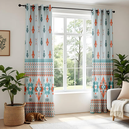 Onay Nature Landscape and Boho Ethnic Blackout Curtains