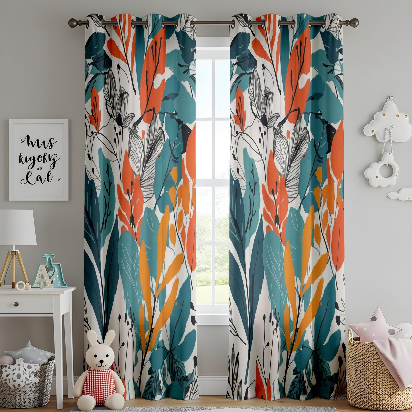Onay Nature Inspired Artistic Blackout Curtains