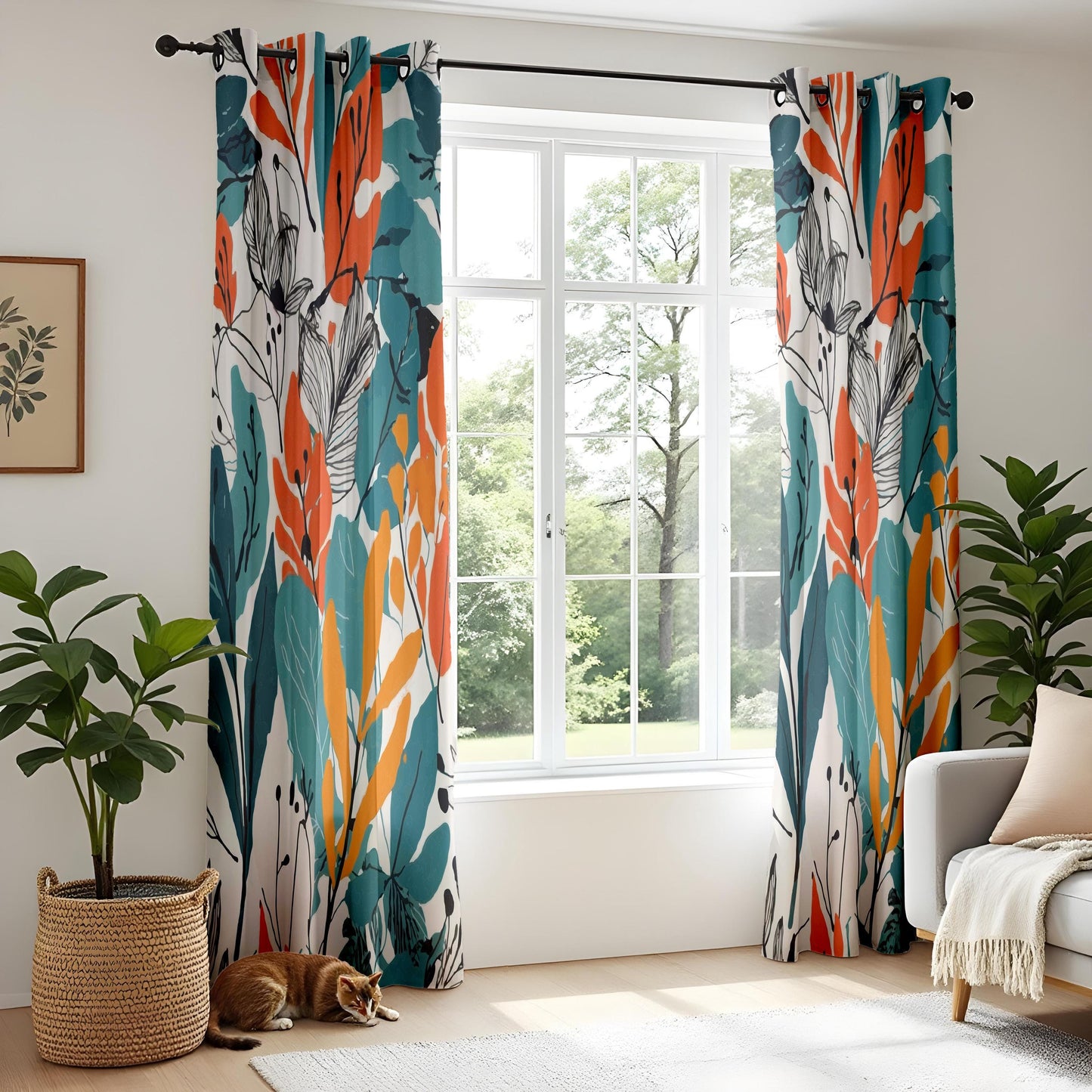 Onay Nature Inspired Artistic Blackout Curtains