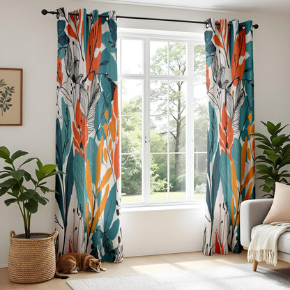Onay Nature Inspired Artistic Blackout Curtains