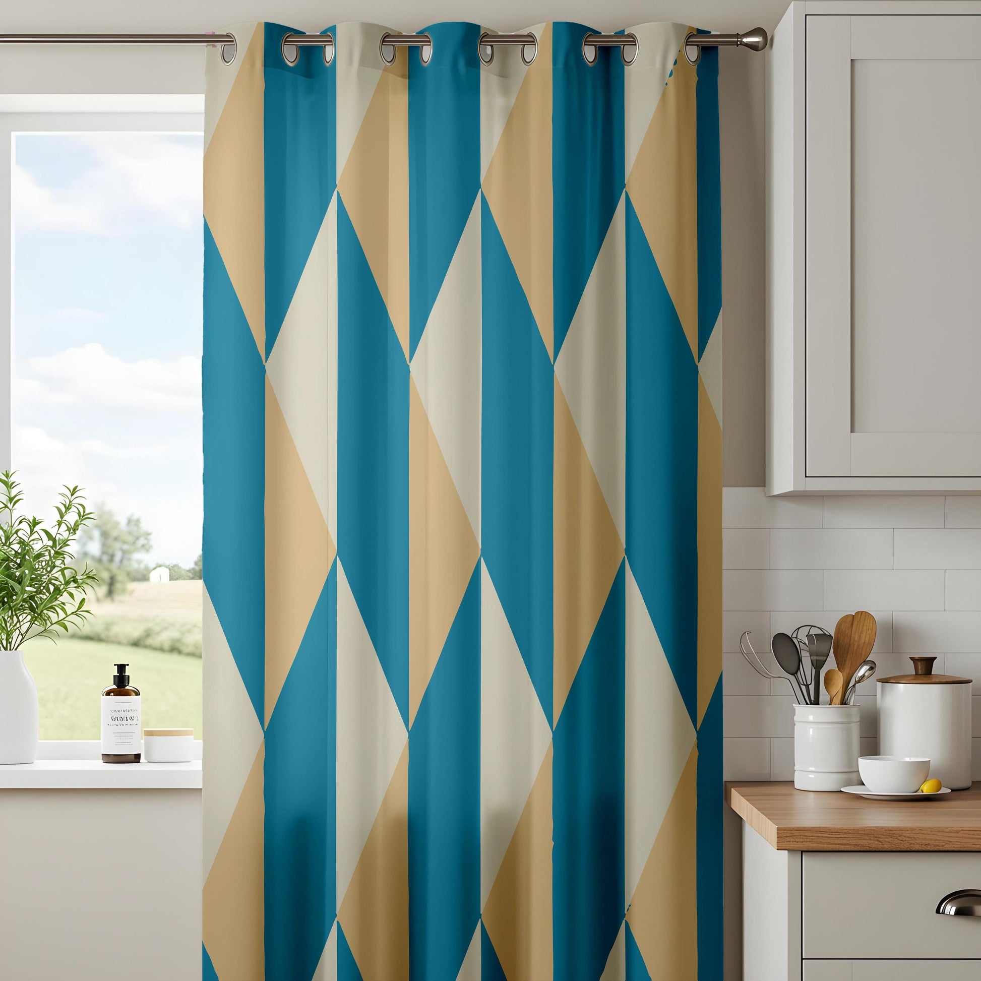 Onay Artistic Nature and Geometric Blackout Curtains