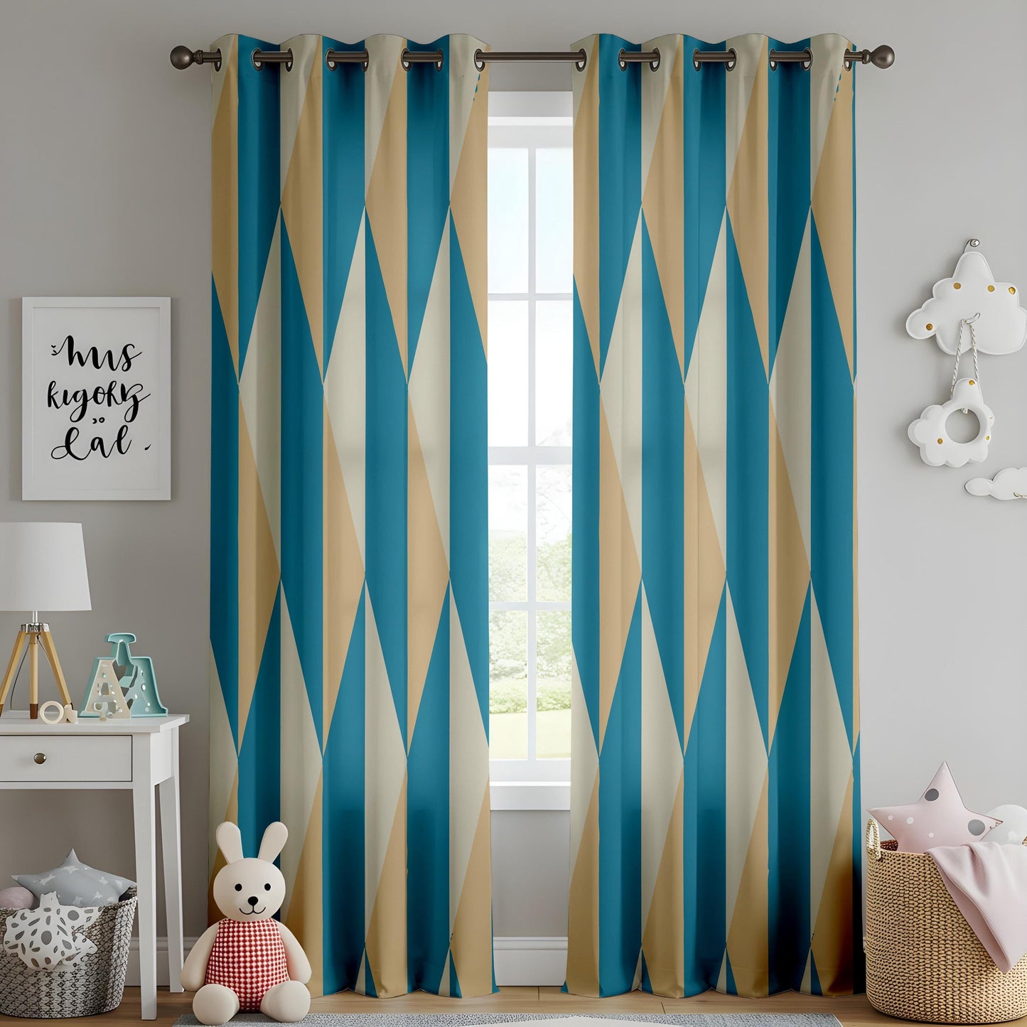 Onay Artistic Nature and Geometric Blackout Curtains