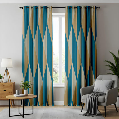 Onay Artistic Nature and Geometric Blackout Curtains