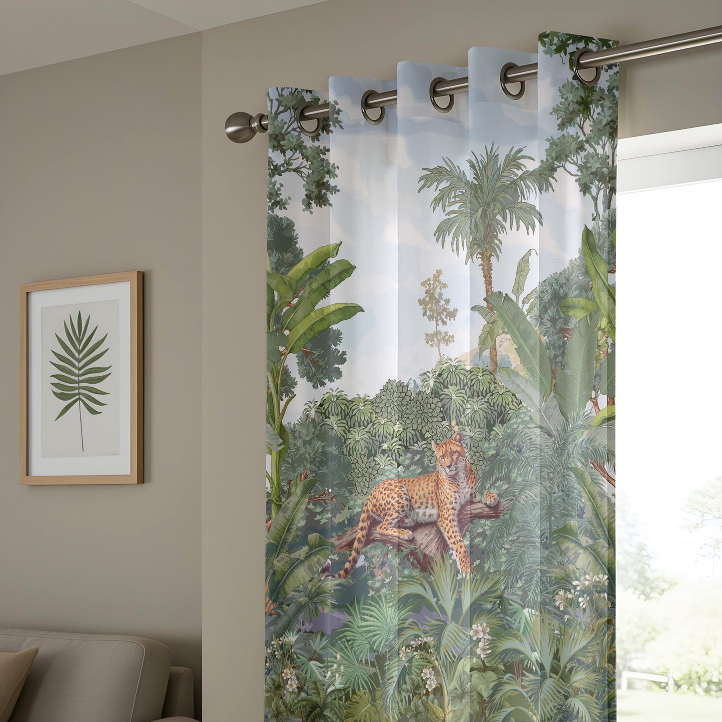 Onay Leopard Jungle Safari Living Room Curtains