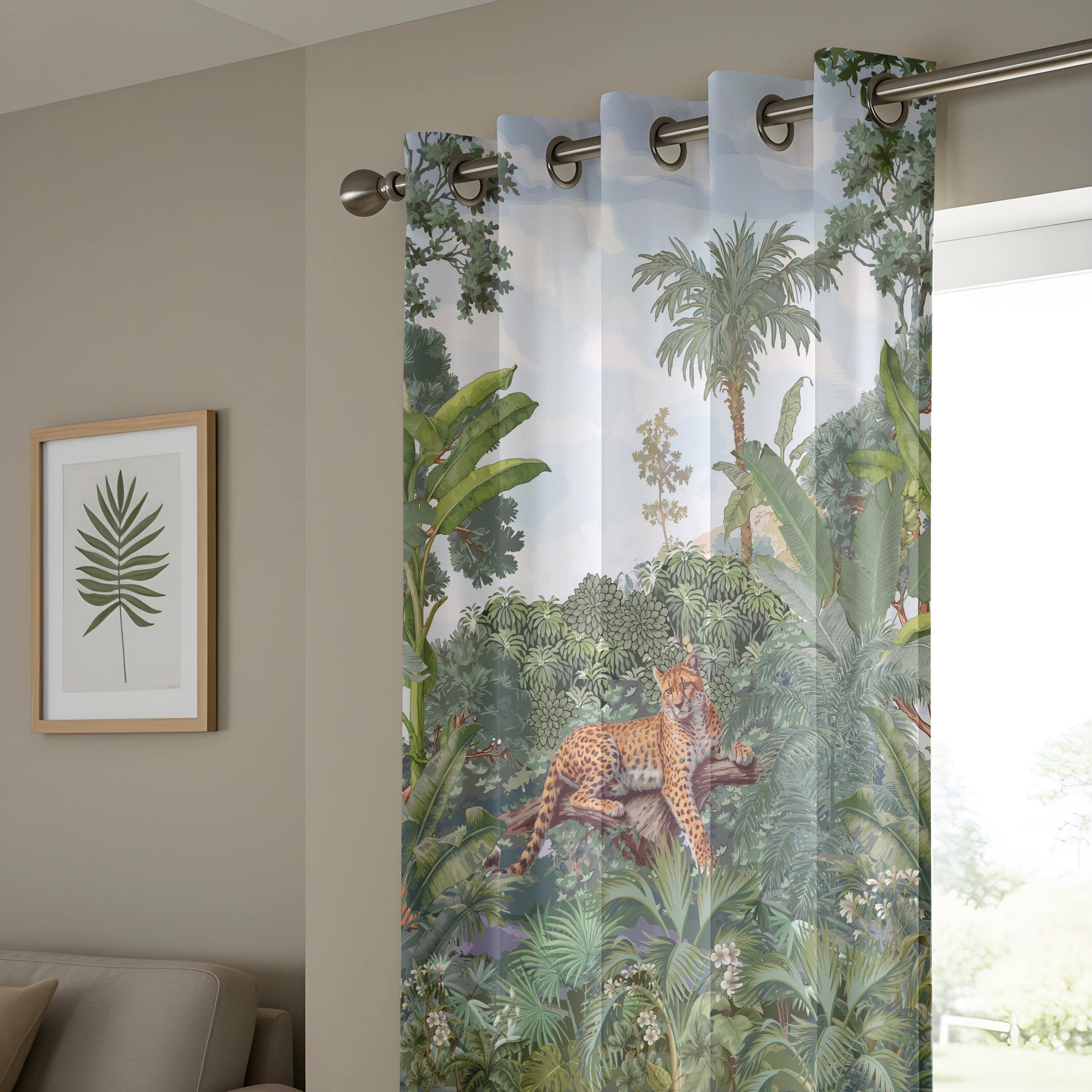 Onay Leopard Jungle Safari Living Room Curtains