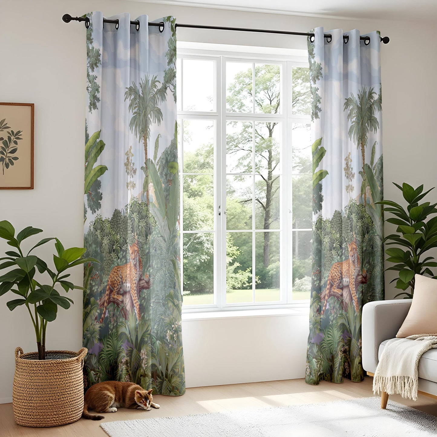 Onay Leopard Jungle Safari Living Room Curtains