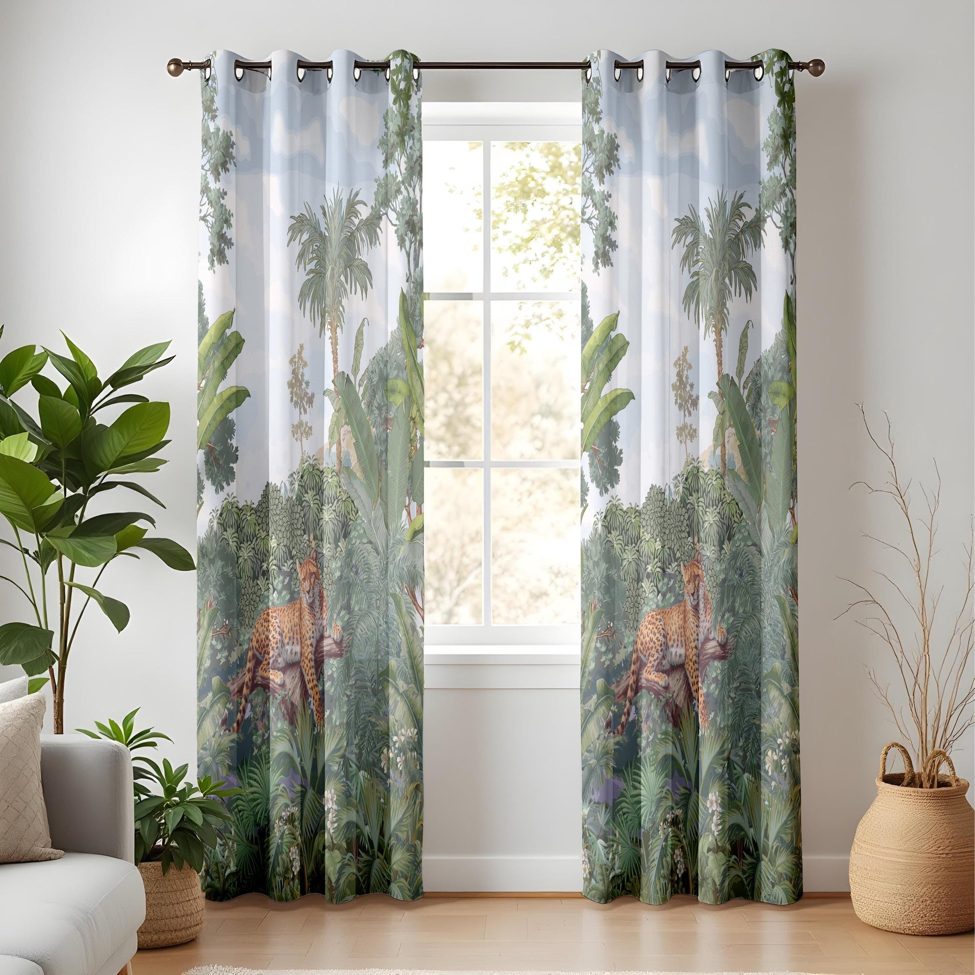 Onay Leopard Jungle Safari Living Room Curtains