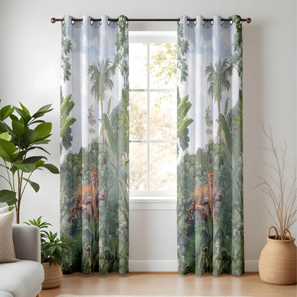 Onay Leopard Jungle Safari Living Room Curtains