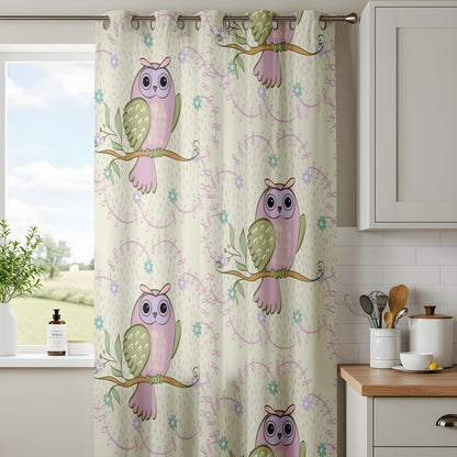 Onay Purple Owl Curtains – Whimsical Woodland Nursery Drapes
