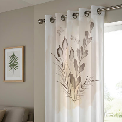 Onay Botanical Curtains – Neutral Floral Drapes