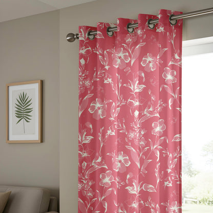 Onay Pink Floral Curtains – Bold Botanical Drapes