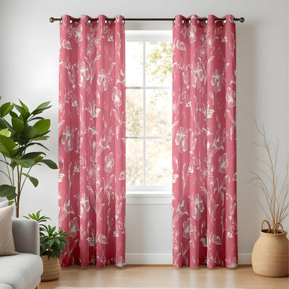 Onay Pink Floral Curtains – Bold Botanical Drapes