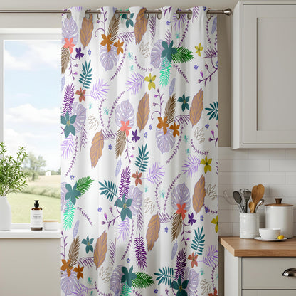 Onay Boho Feather Leaf Curtains – Colourful Bohemian Kids Drapes