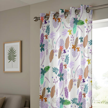 Onay Boho Feather Leaf Curtains – Colourful Bohemian Kids Drapes