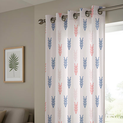 Onay Arrow Print Curtains – Blue Coral Nursery Kids Room Drapes