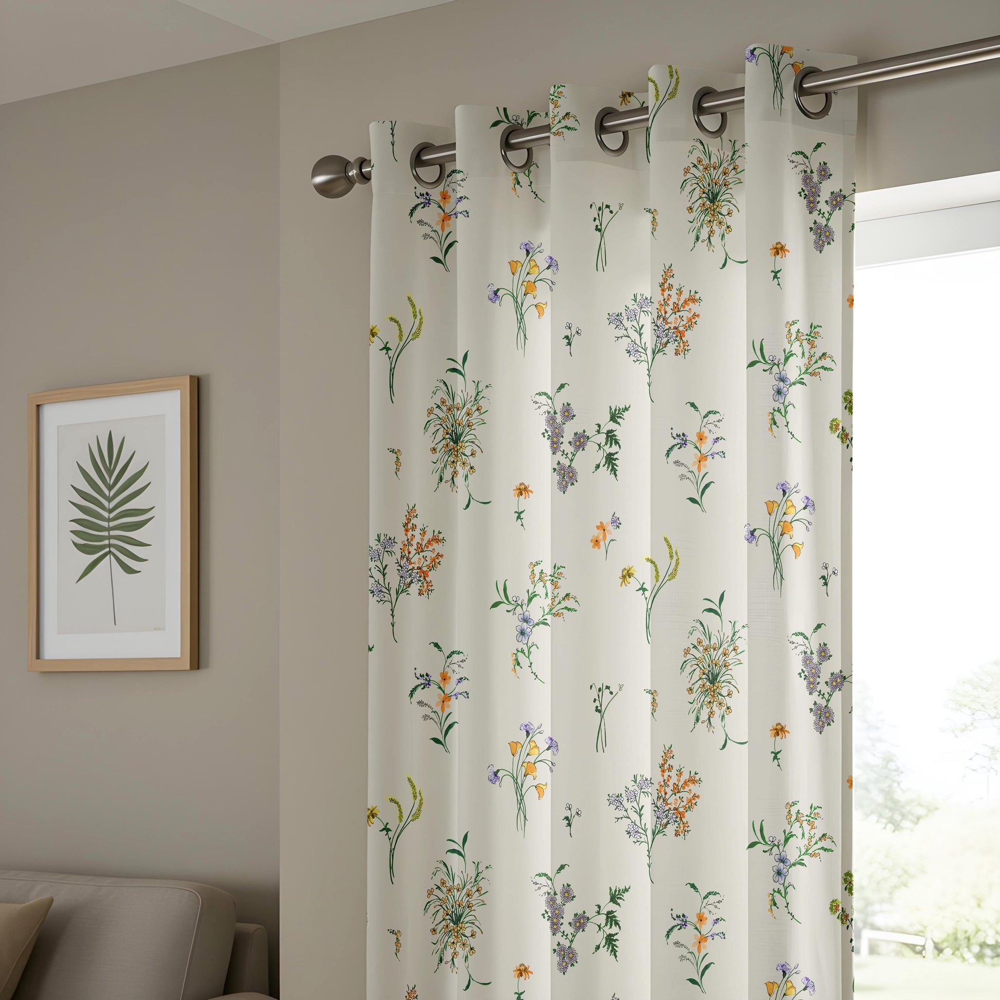 Onay Wildflower Bouquet Curtains – Garden Botanical Print Drapes