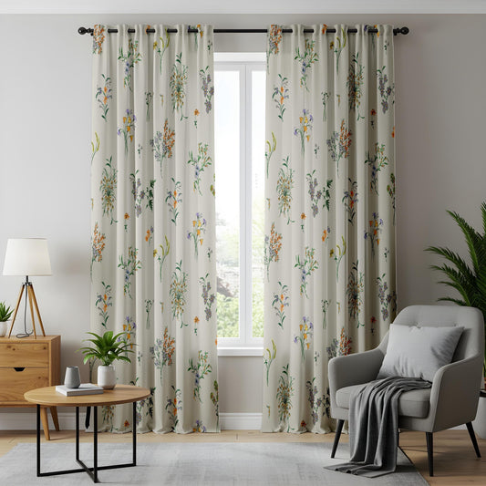 Onay Wildflower Bouquet Curtains – Garden Botanical Print Drapes