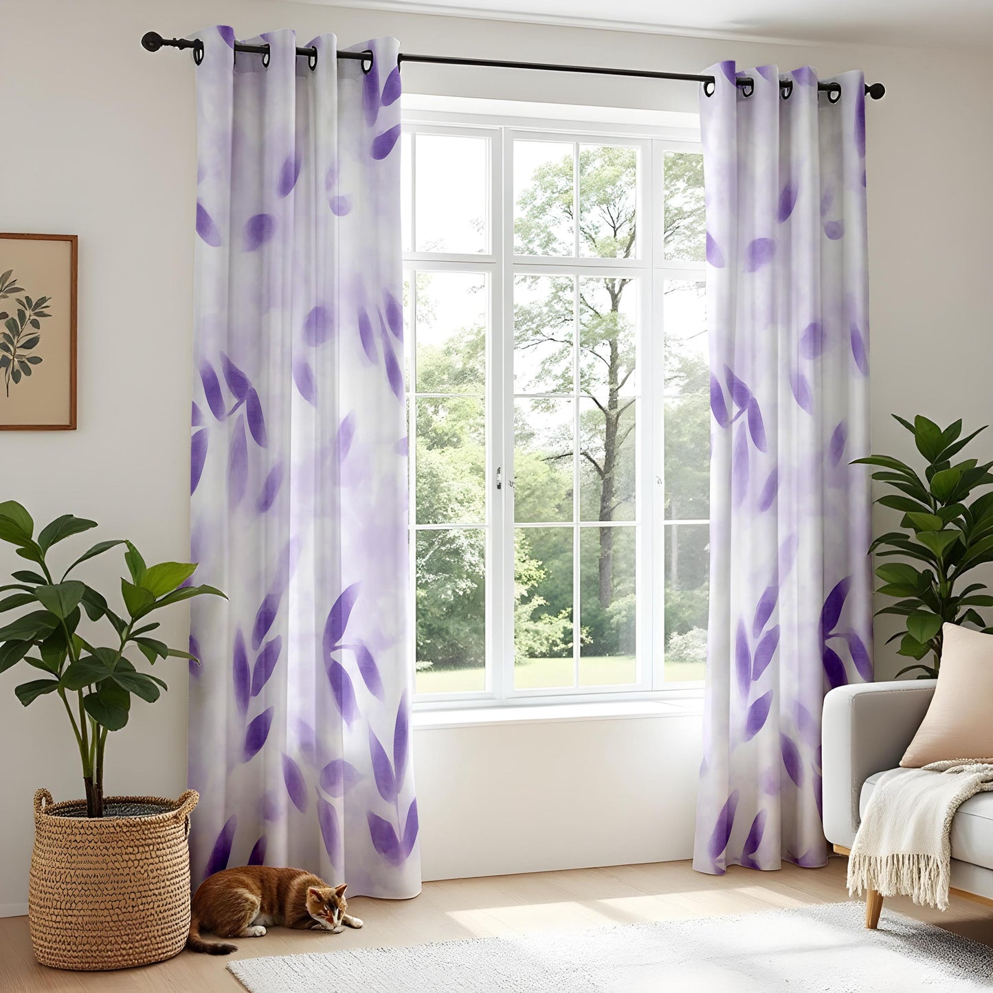 Onay Lavender Leaf Botanical Curtains – Custom Made Drapes