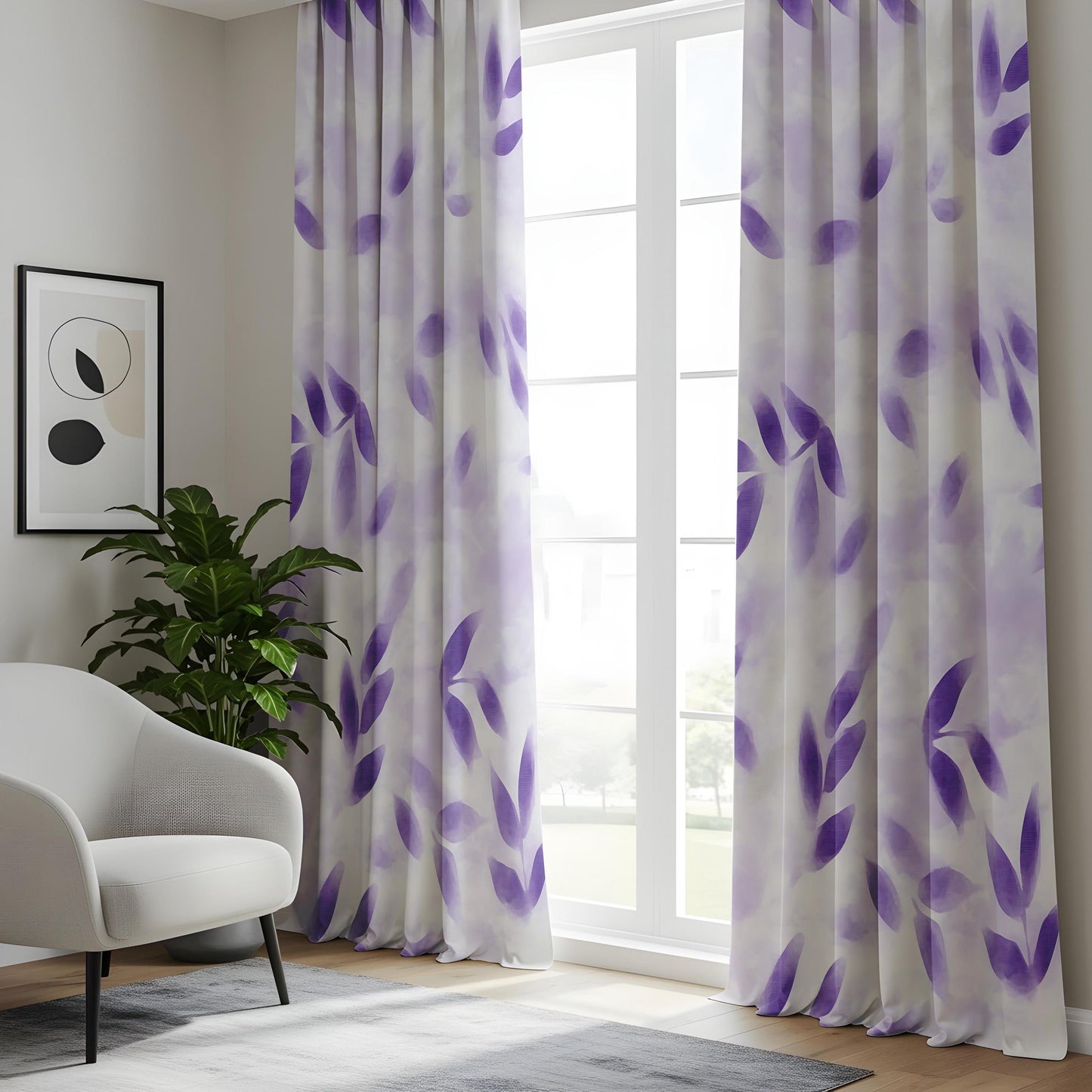 Onay Lavender Leaf Botanical Curtains – Custom Made Drapes