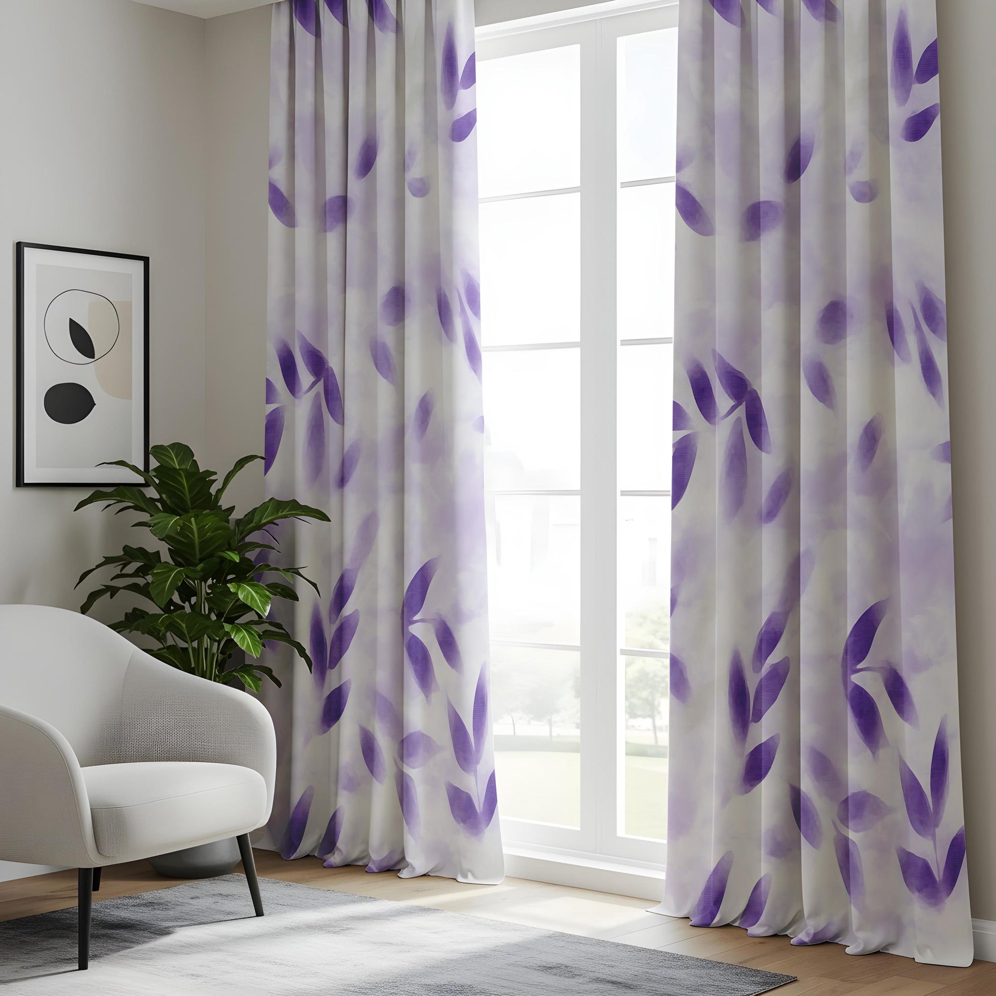 Onay Lavender Leaf Botanical Curtains – Custom Made Drapes