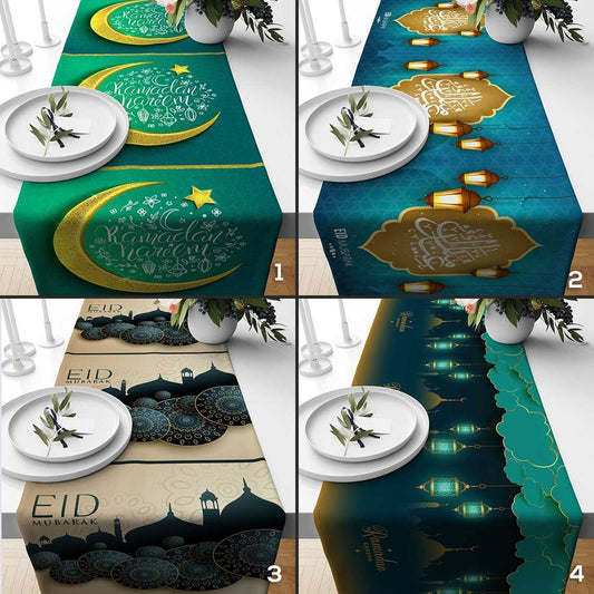 Onay Home Textile Cushion Covers Islamic Table Runner Religious Table Centerpiece Ramadan
