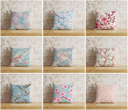 Onay Home Textile Cushion Covers Japanese Sakura Cherry Blossom Cushion Cover Spring Floral