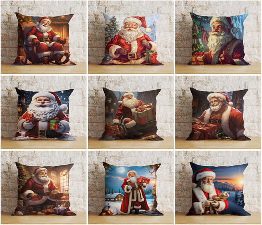Onay Jolly Santa Gifts Christmas Tree Xmas Cushion Cover