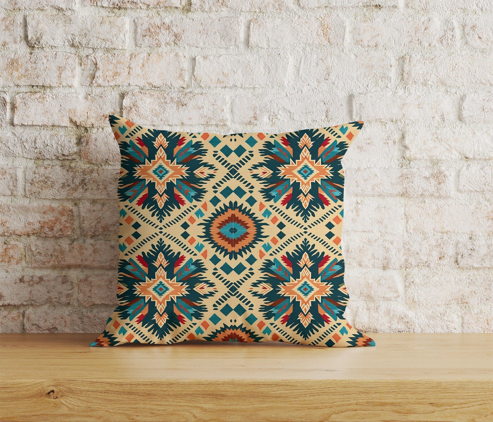 Onay Home Textile Cushion Covers 9 / 12 x 12 inch (30 x 30 cm) Double Side Kilim Ethnic Cushion Cover Traditional Rug Pillow Cover