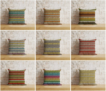Onay Home Textile Cushion Covers Knitted Stripes Print Cushion Covers Knitted Stripes Covers