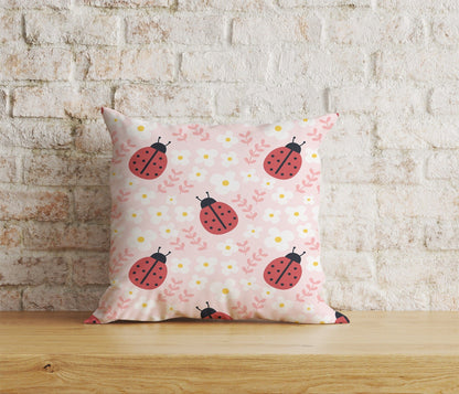 Onay Home Textile Cushion Covers 9 / 12 x 12 inch (30 x 30 cm) Double Side Ladybug Cushion Cover Red Ladybug Throw Pillow Covers