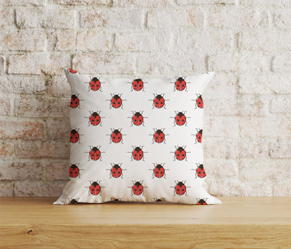 Onay Home Textile Cushion Covers 8 / 12 x 12 inch (30 x 30 cm) Double Side Ladybug Cushion Cover Red Ladybug Throw Pillow Covers