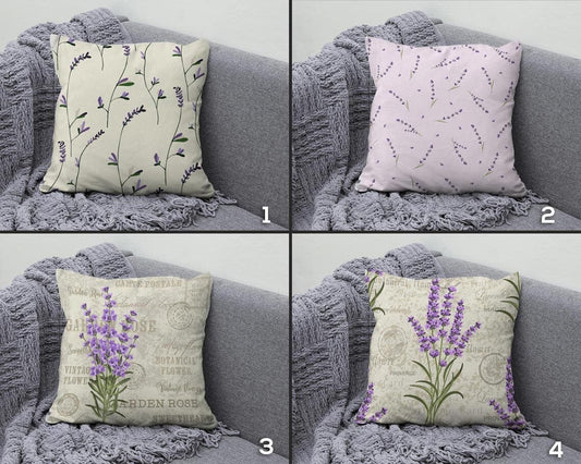 Onay Lavender Plant Flower Accent Lilac & Purple Cushion Cover
