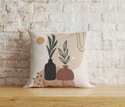 Onay Home Textile 8 / 12 x 12 inch (30 x 30 cm) Double Side Leaf & Vase Cushion Covers Floral Boho Cushion Case