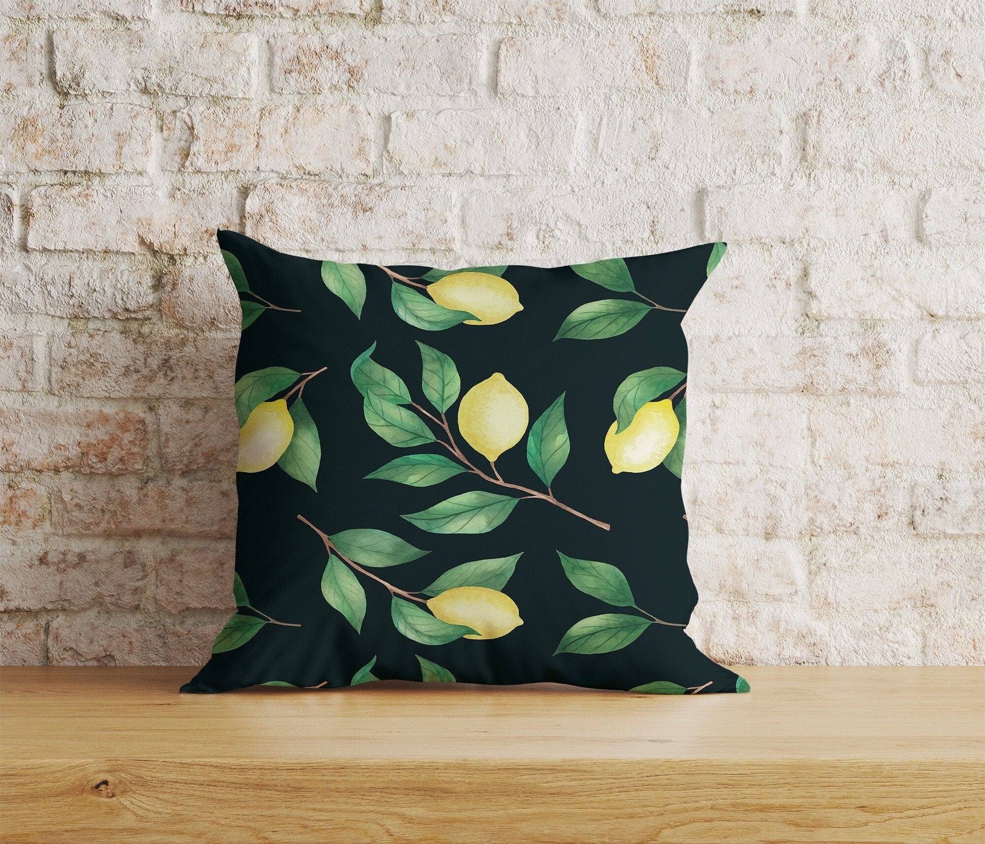 Onay Home Textile Cushion Covers 9 / 12 x 12 inch (30 x 30 cm) Double Side Lemon Cushion Cover Kitchen Fruit Lime Pillow Cover