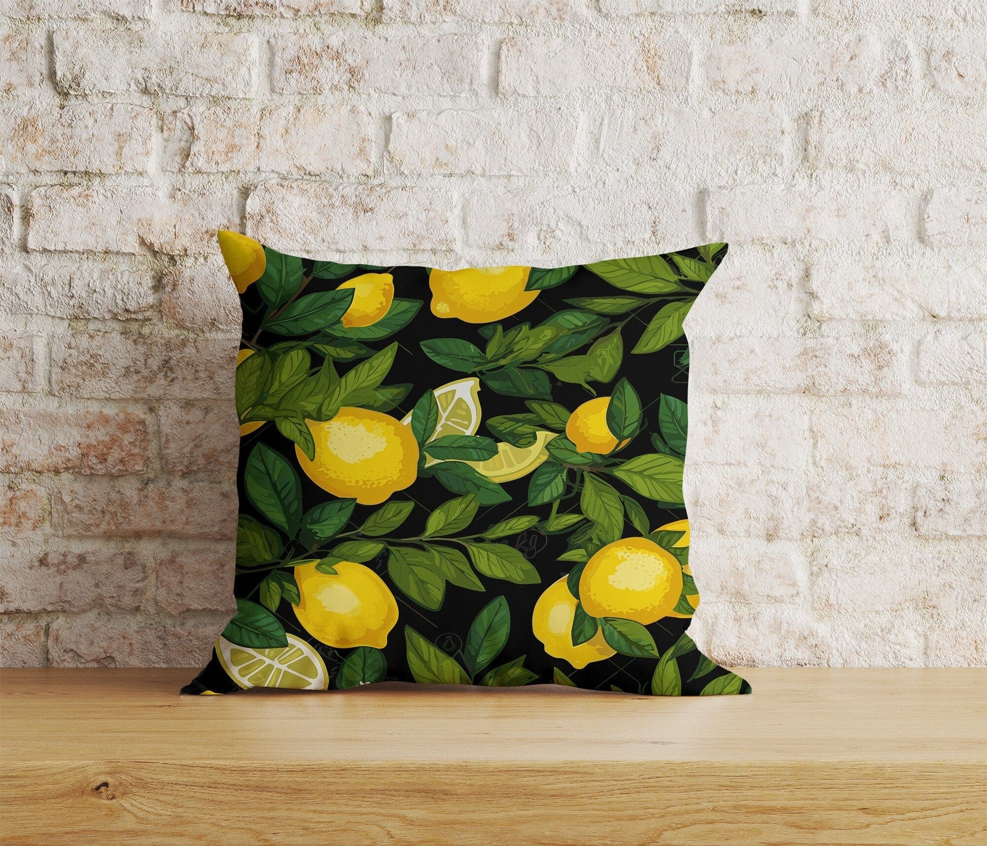 Onay Home Textile Cushion Covers 7 / 12 x 12 inch (30 x 30 cm) Double Side Lemon Cushion Cover Kitchen Fruit Lime Pillow Cover