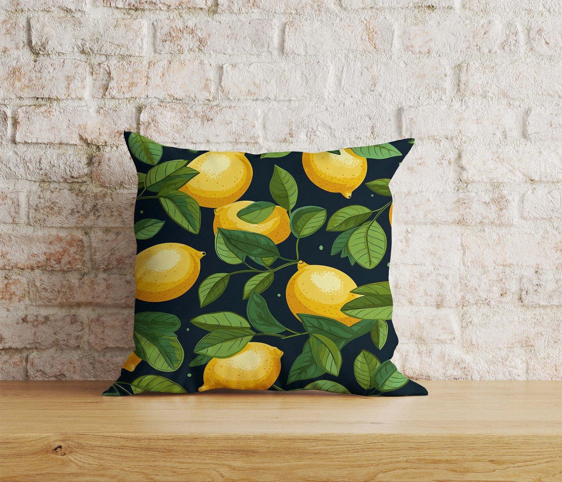Onay Home Textile Cushion Covers 2 / 12 x 12 inch (30 x 30 cm) Double Side Lemon Cushion Cover Kitchen Fruit Lime Pillow Cover
