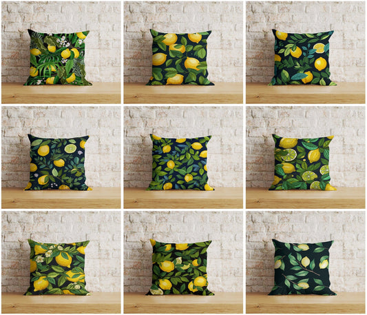 Onay Home Textile Cushion Covers Lemon Cushion Cover Kitchen Fruit Lime Pillow Cover