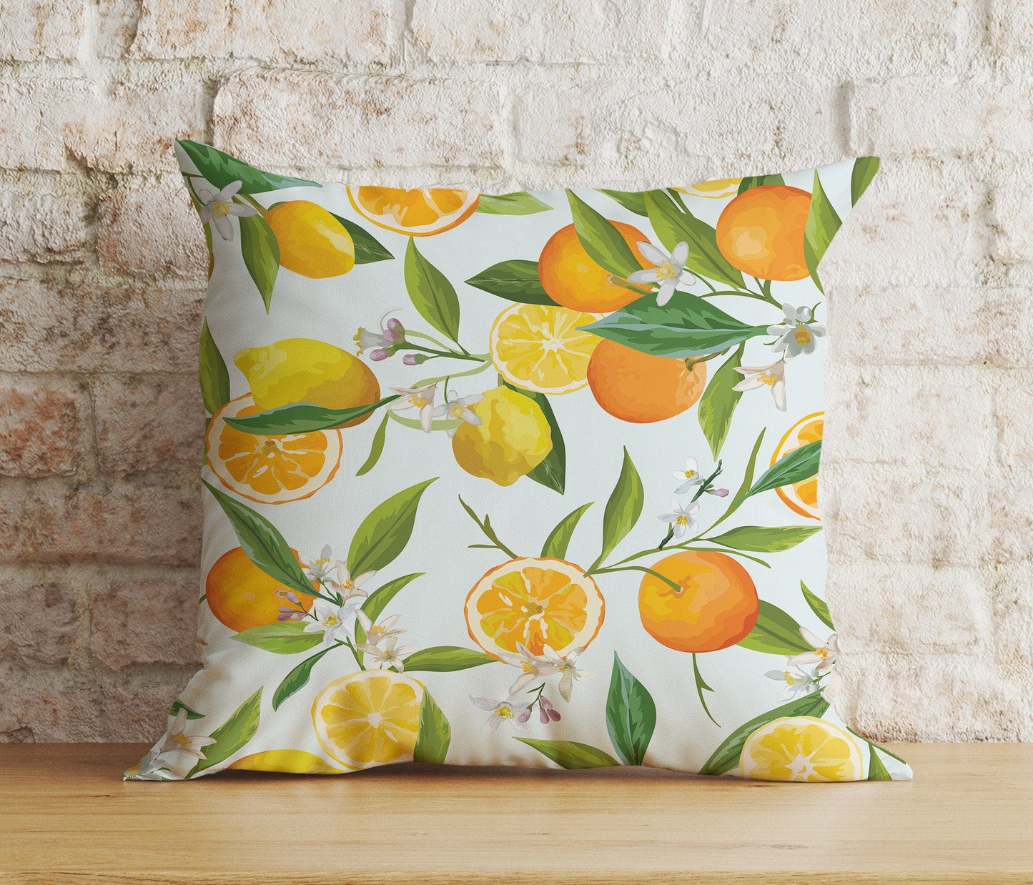 Onay 5 / 12 x 12 inch (30 x 30 cm) Double Side Lemon Fruit Kitchen Home Summer Decoration Cushion Cover
