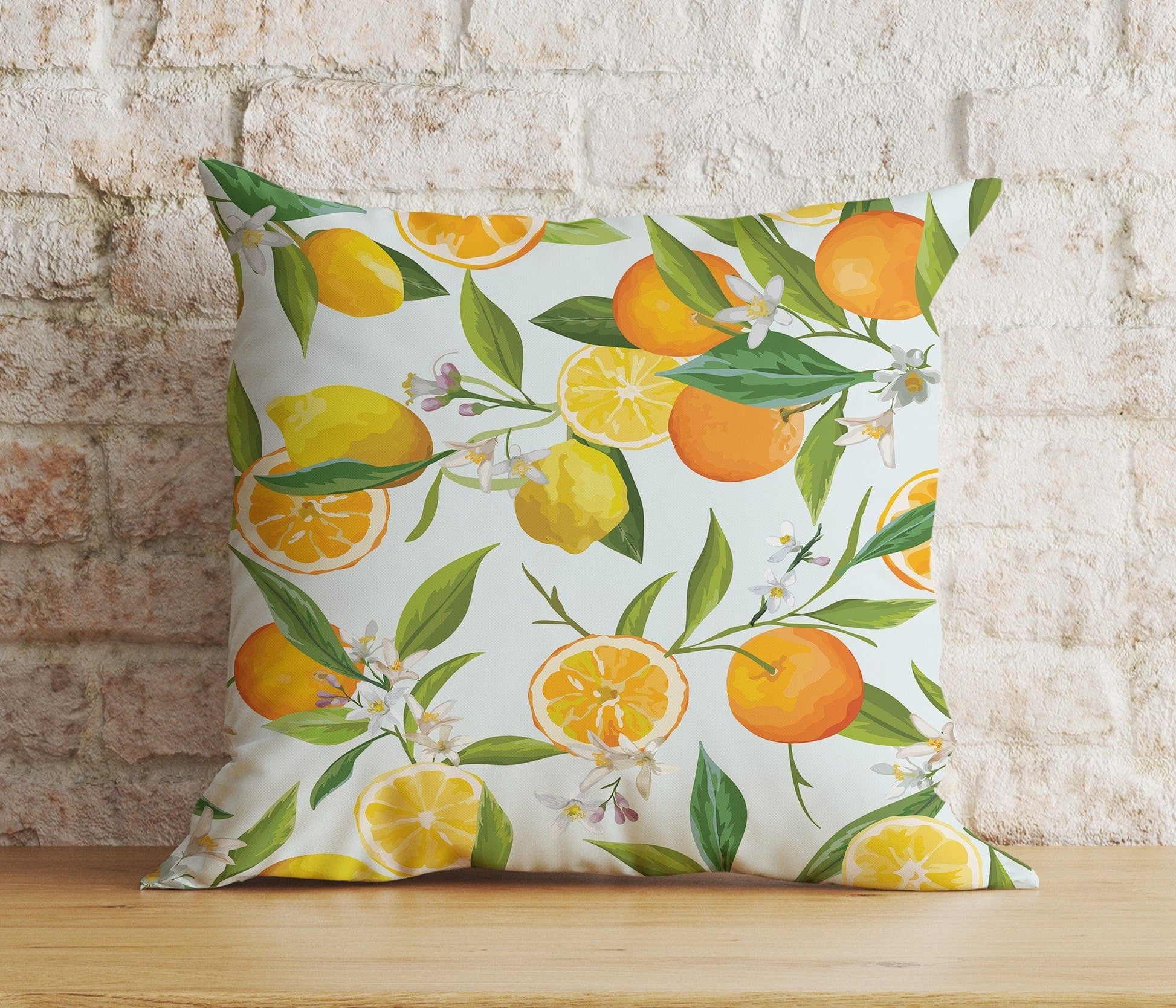 Onay 5 / 12 x 12 inch (30 x 30 cm) Double Side Lemon Fruit Kitchen Home Summer Decoration Cushion Cover