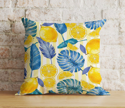 Onay 3 / 12 x 12 inch (30 x 30 cm) Double Side Lemon Fruit Kitchen Home Summer Decoration Cushion Cover