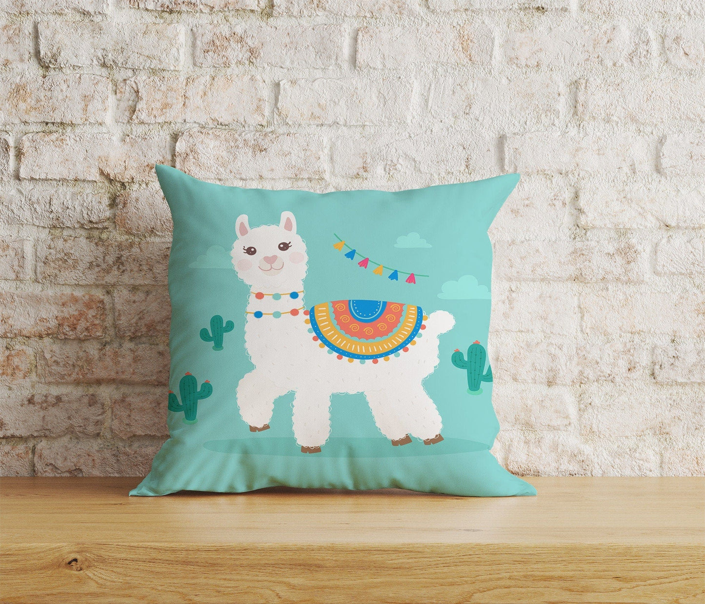 Onay Home Textile Cushion Covers 9 / 12 x 12 inch (30 x 30 cm) Double Side LLama Cushion Cover Lama Pillow Cover Alpaca Throw Cushions